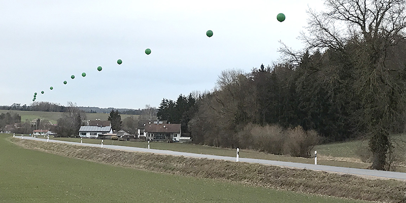 heliumgefüllten Ballons
