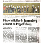 Bürgerinitiative in Tunzenberg erinnert an Pappelfällung